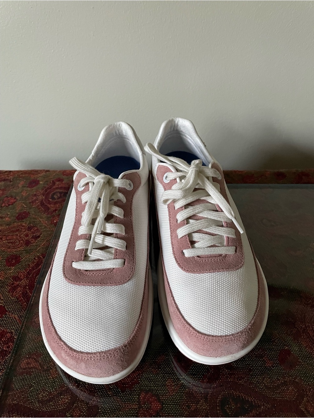 Birkenstock Pink and White Low-Top Sneakers EU37 never worn